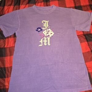 Lavender T-Shirt with Floral Graphic